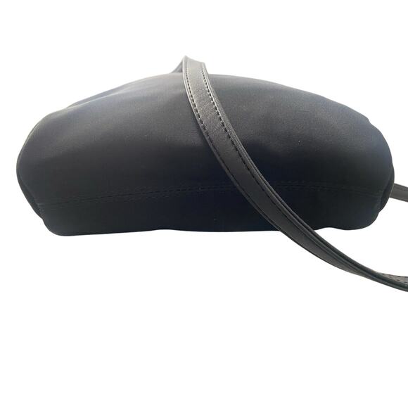 Vintage Donna Karan NY Leather/Rayon Small Shoulder Bag Lightweight - Picture 5 of 8